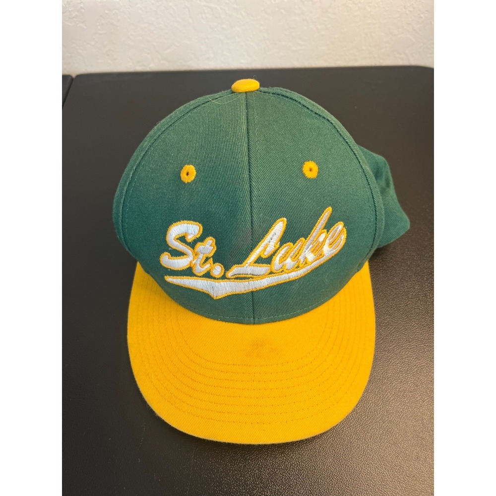 St. Luke Hat Green Yellow Champro HC4‎ Small Snapback Baseball Cap Hat